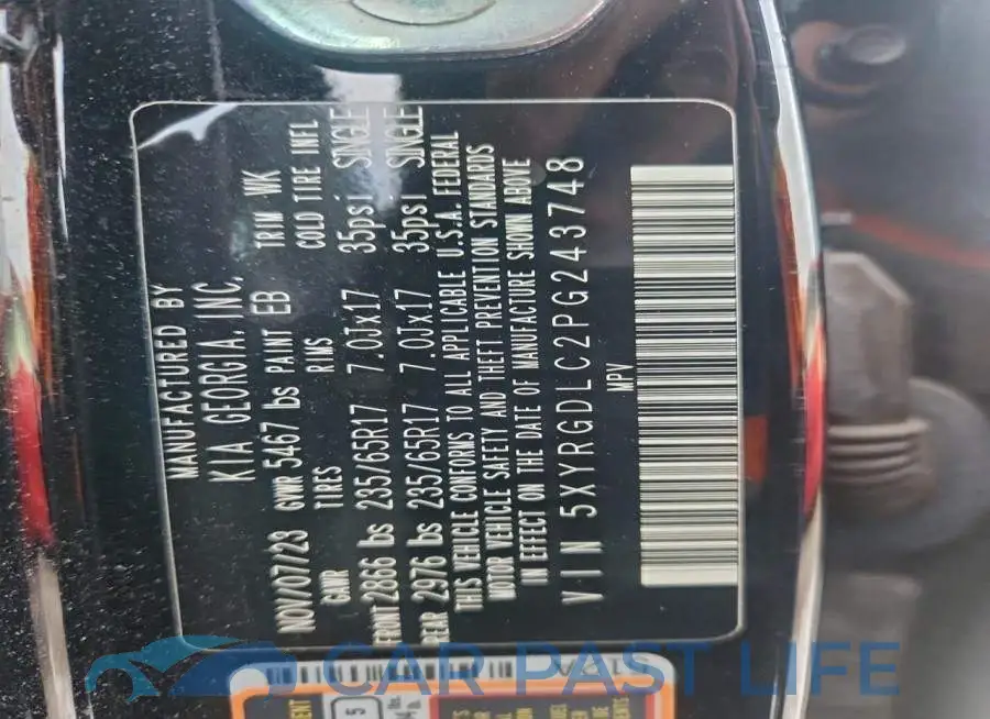 5XYRGDLC2PG243748# 12