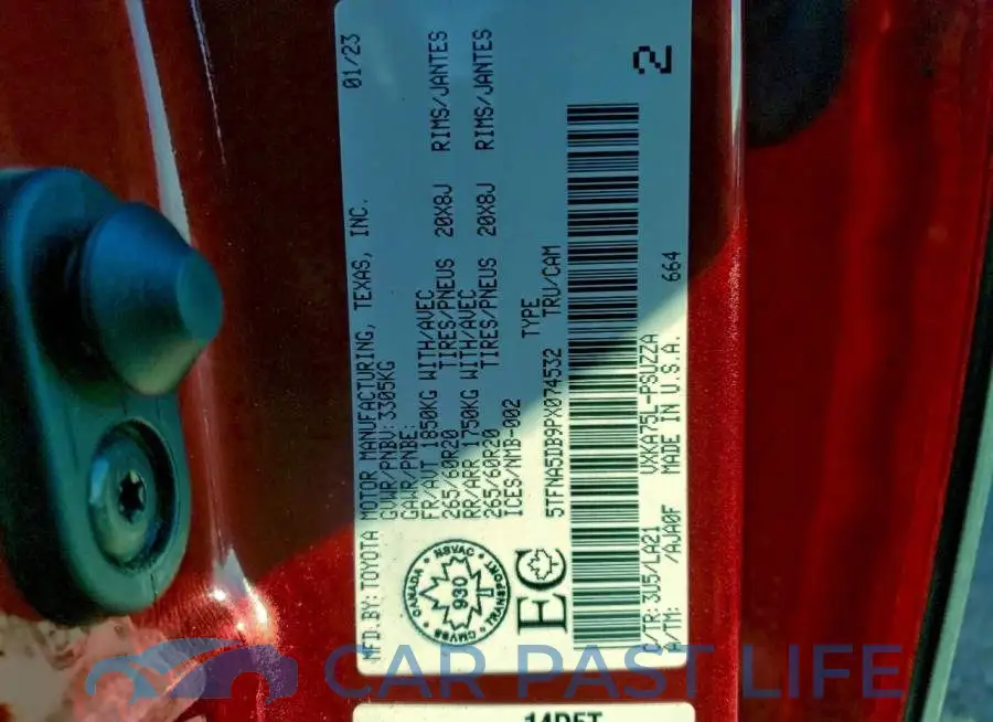 5TFNA5DB9PX074532# 12