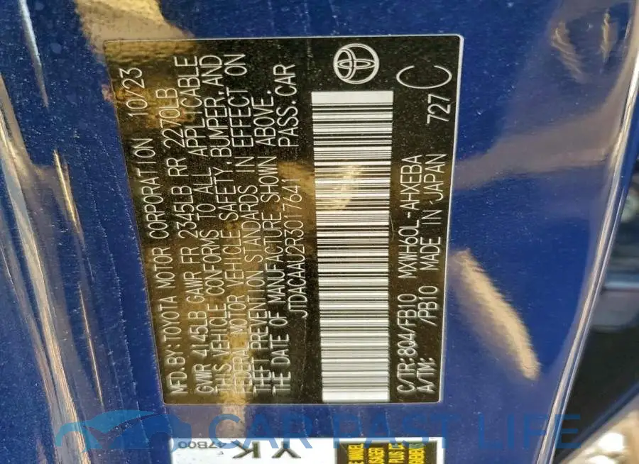 JTDACAAU2R3017641# 13