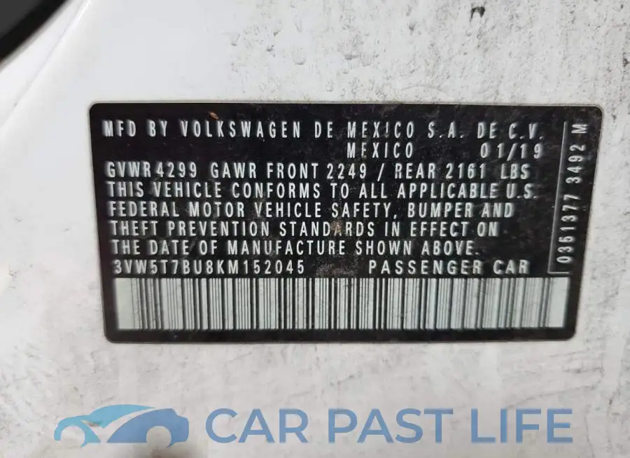 3VW5T7BU8KM152045# 13