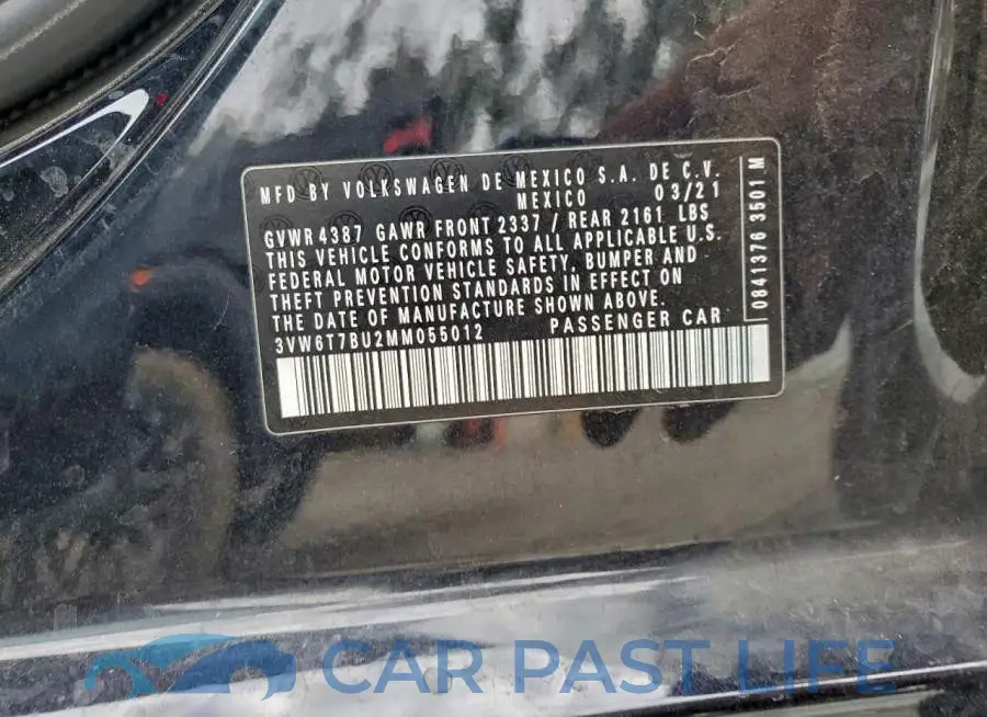 3VW6T7BU2MM055012# 12