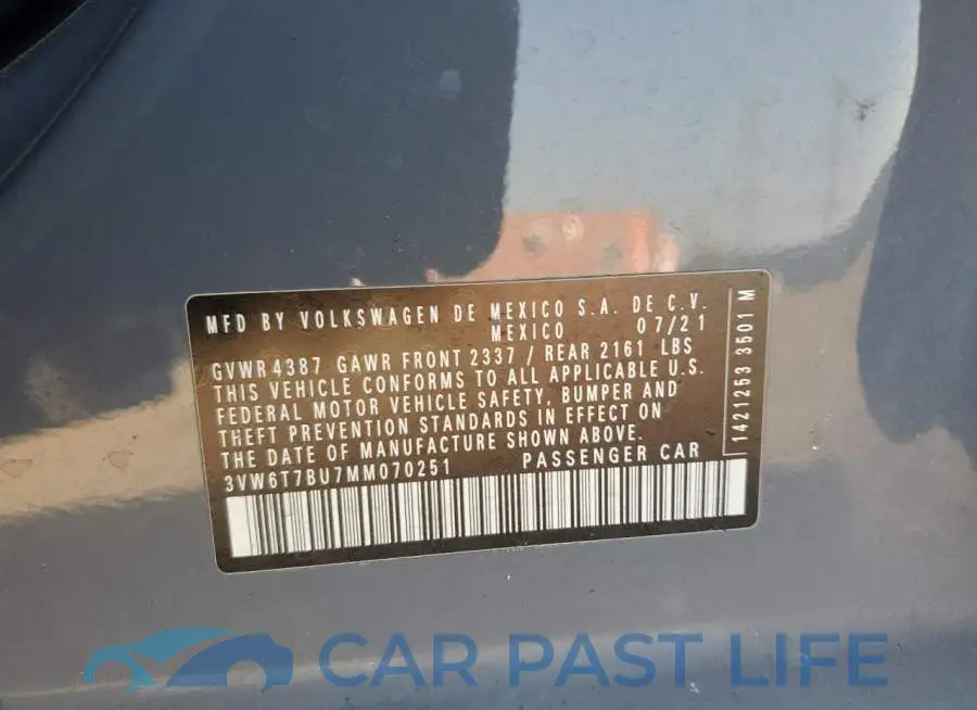 3VW6T7BU7MM070251# 12