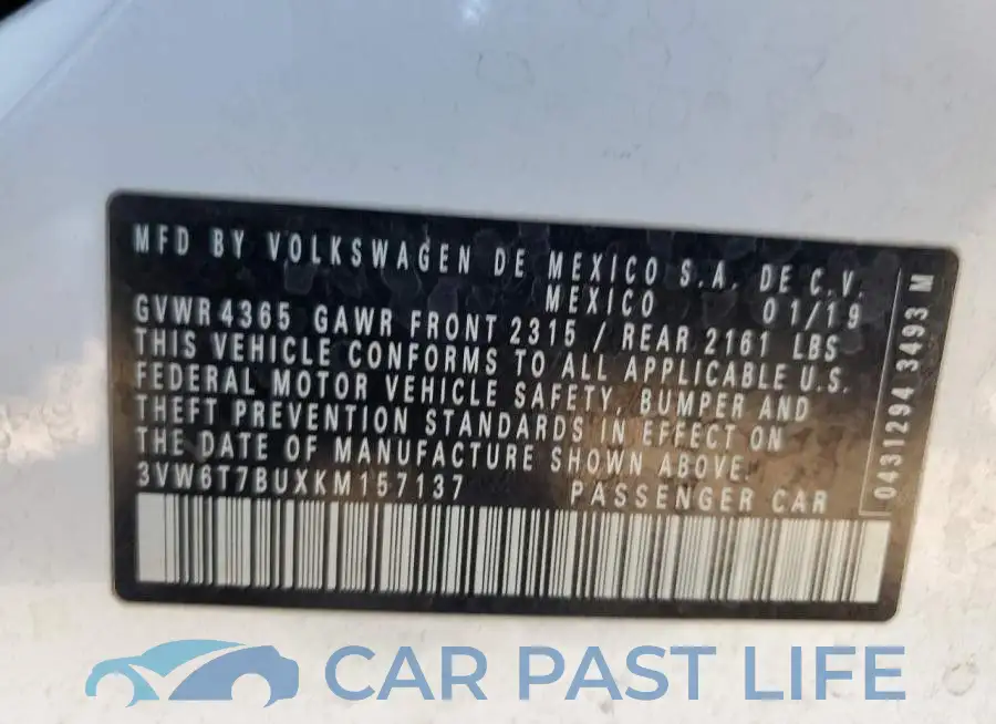 3VW6T7BUXKM157137# 13