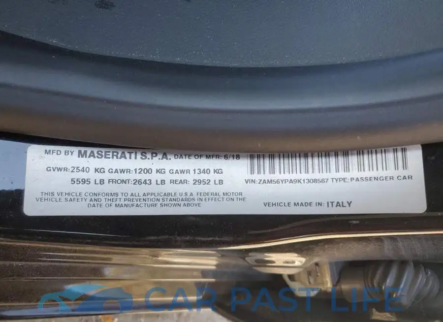 ZAM56YPA9K1308567# 12