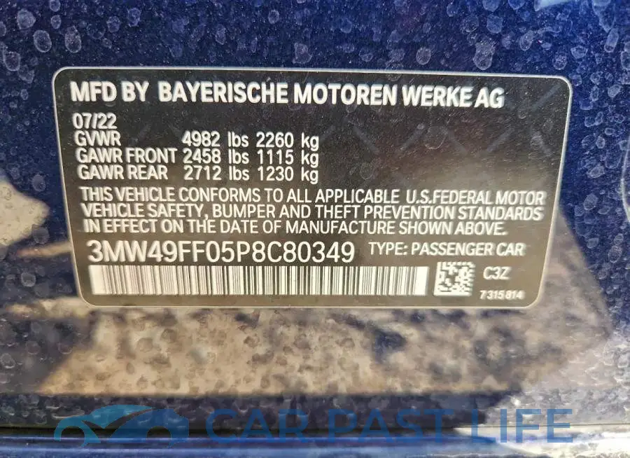 3MW49FF05P8C80349# 13