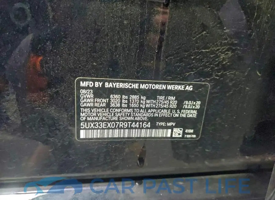 5UX33EX07R9T44164# 13