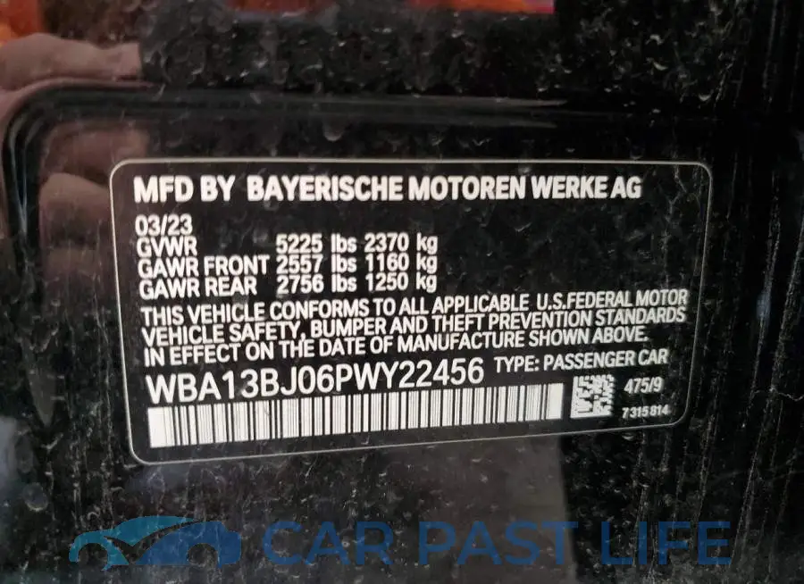 WBA13BJ06PWY22456# 12