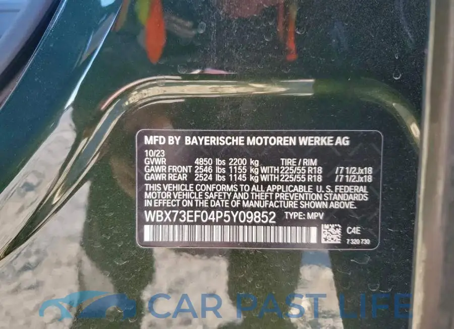 WBX73EF04P5Y09852# 13