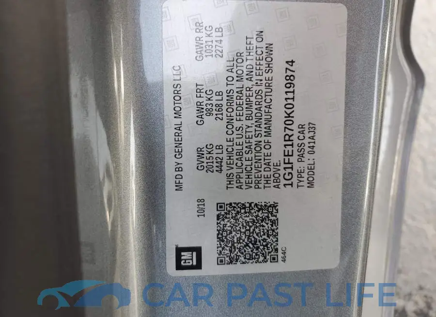 1G1FE1R70K0119874# 12