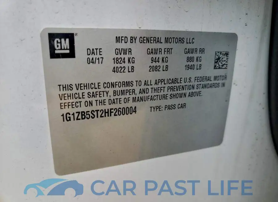 1G1ZB5ST2HF260004# 12