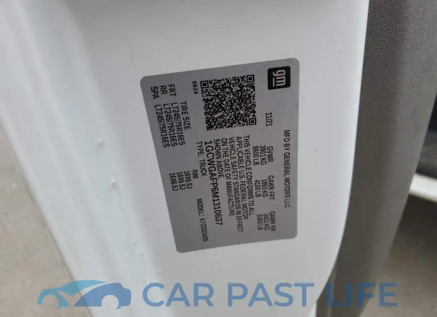 1GCWGAFP6M1310637# 13