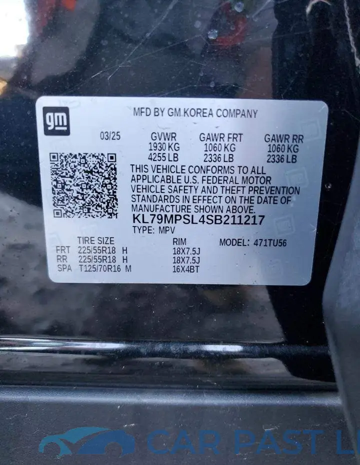 KL79MPSL4SB211217# 12