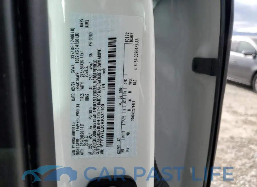 1FTFW7LD0RFA31100# 12