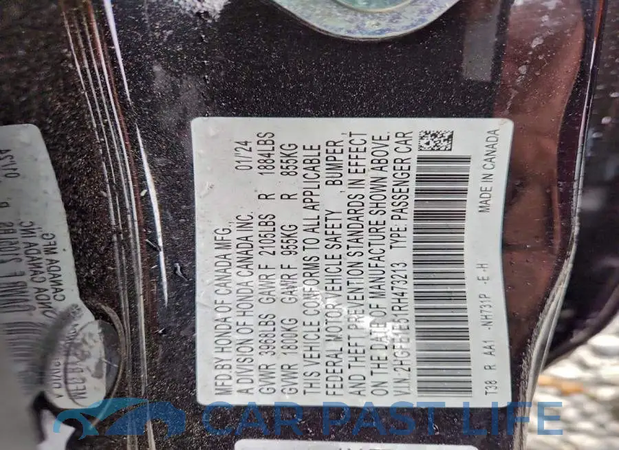 2HGFE1E51RH473213# 12