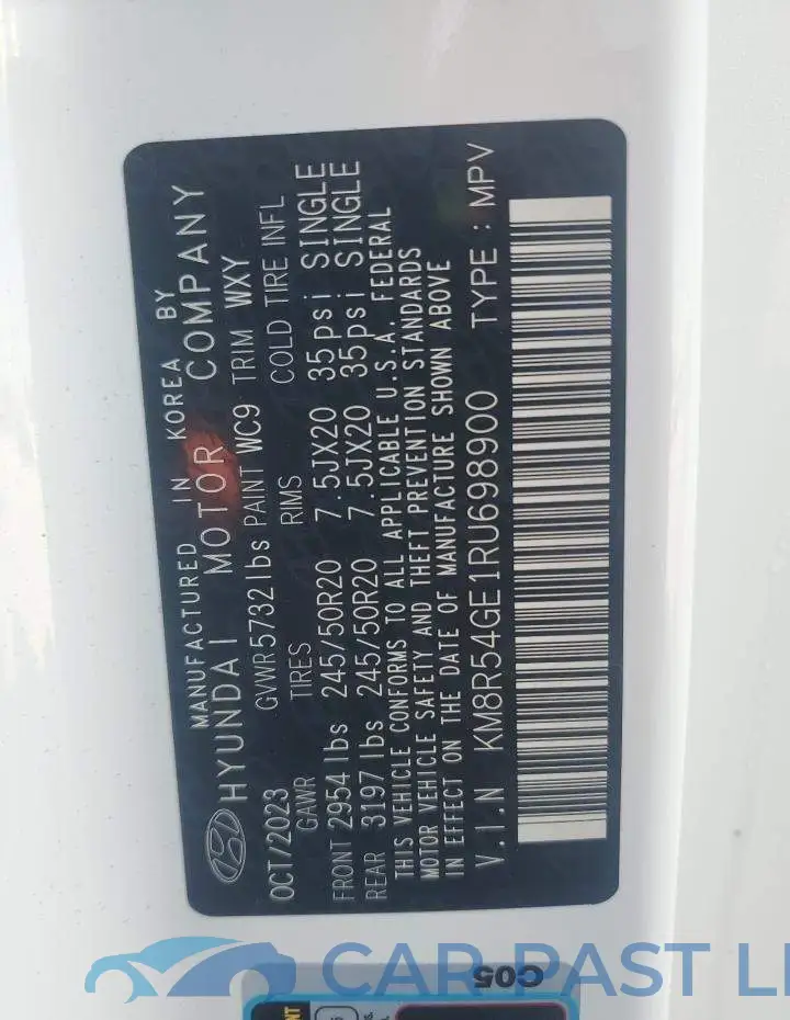 KM8R54GE1RU698900# 13