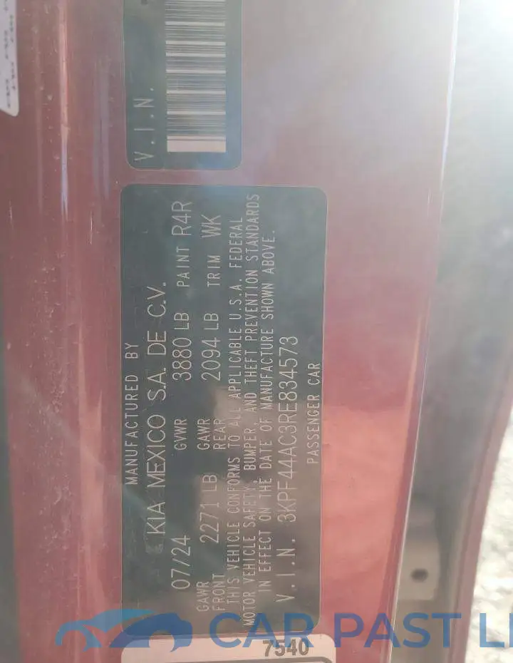 3KPF44AC3RE834573# 13
