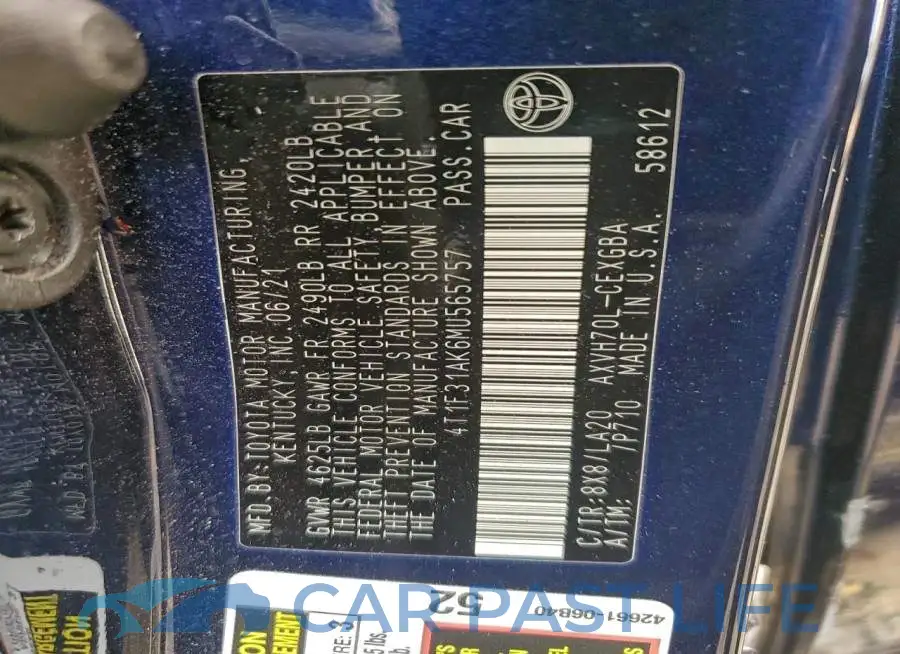 4T1F31AK6MU565757# 12
