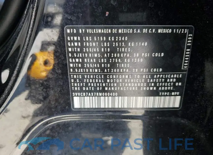 3VVCB7AX7RM060400# 13