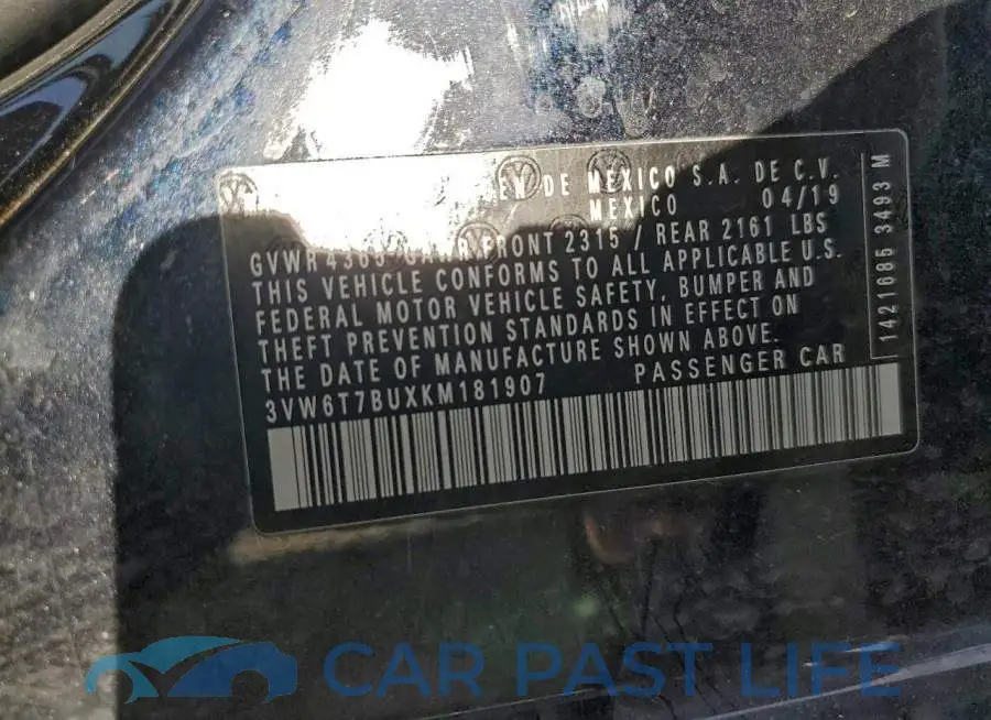 3VW6T7BUXKM181907# 12