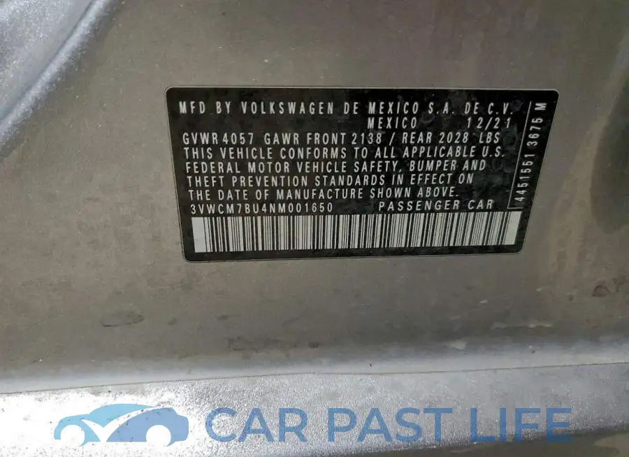 3VWCM7BU4NM001650# 12