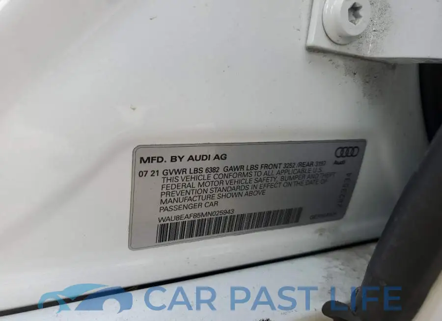 WAU8EAF85MN025943# 12