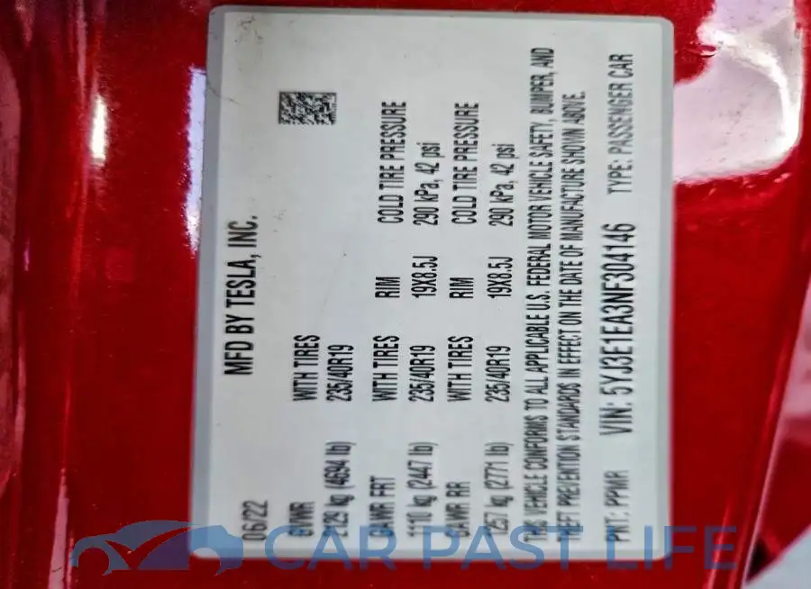 5YJ3E1EA3NF304146# 13
