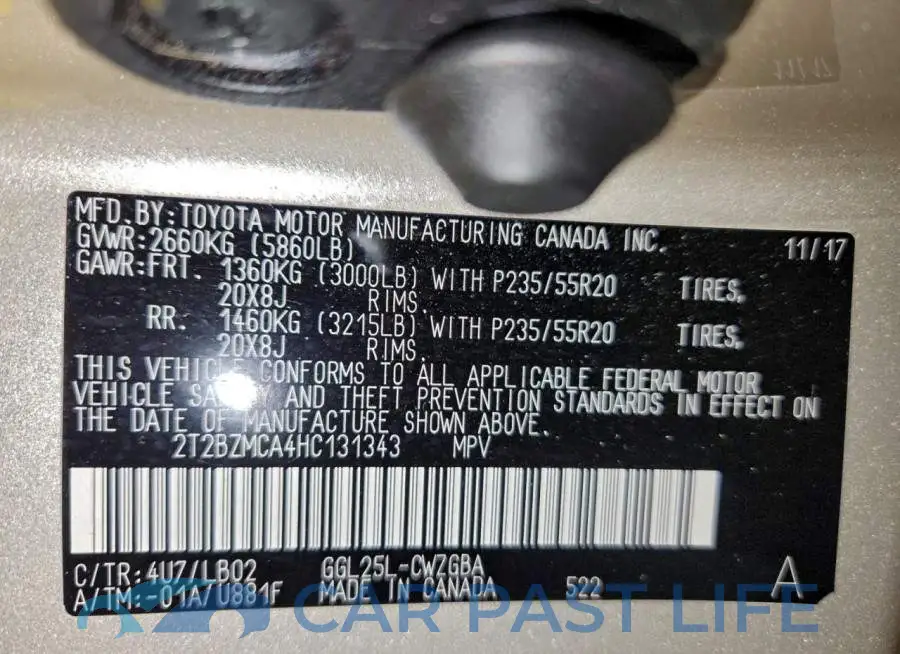 2T2BZMCA4HC131343# 14