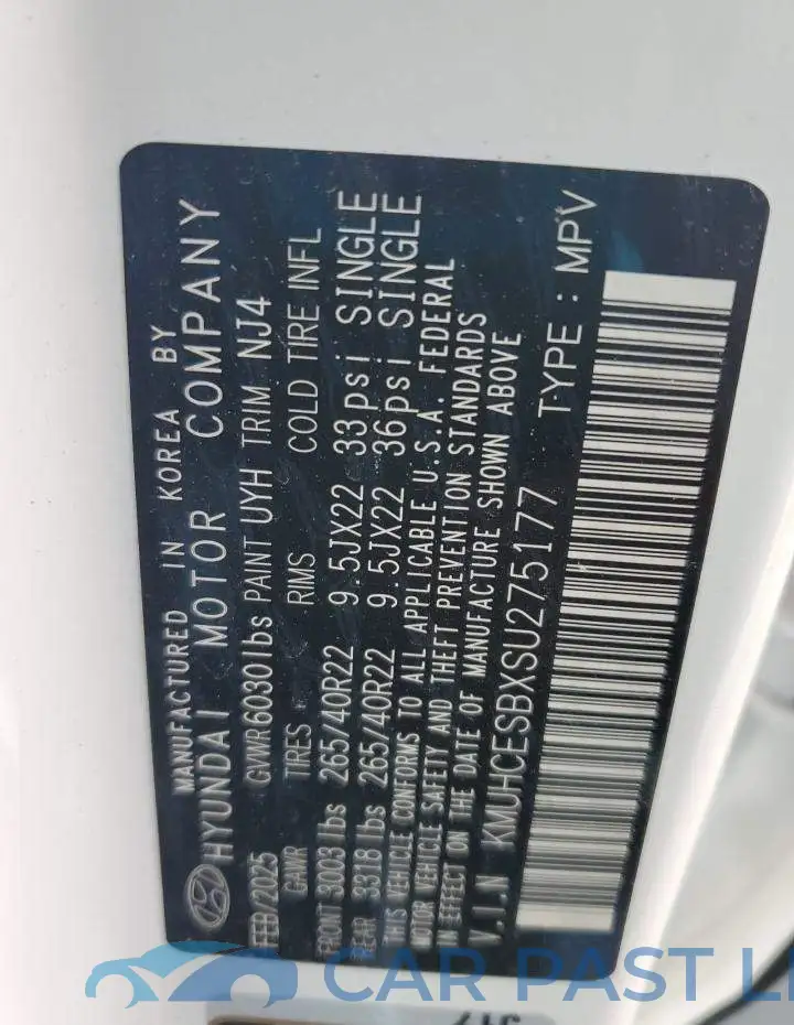 KMUHCESBXSU275177# 13