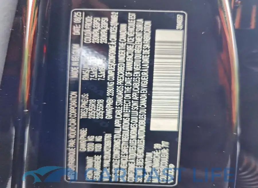 YV4L12UK2T2697761# 12