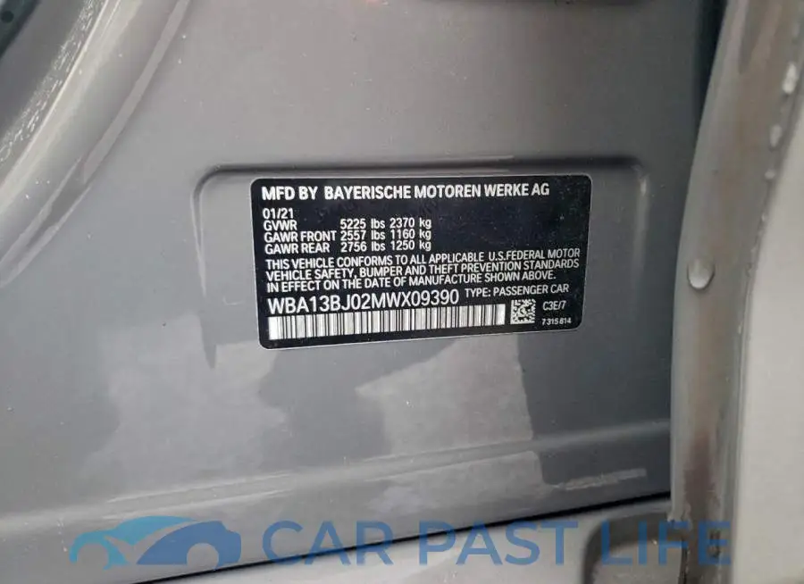 WBA13BJ02MWX09390# 12
