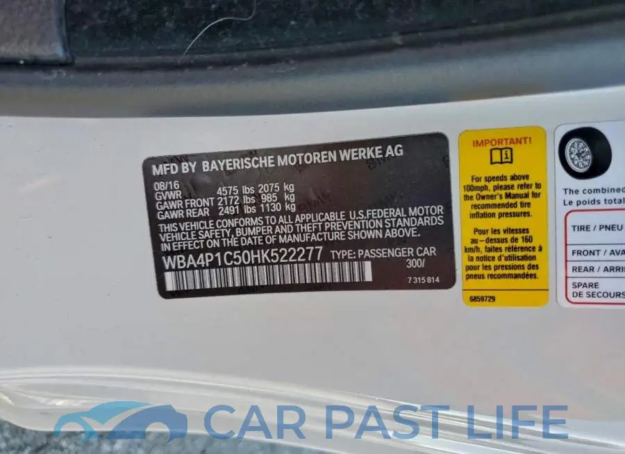 WBA4P1C50HK522277# 12