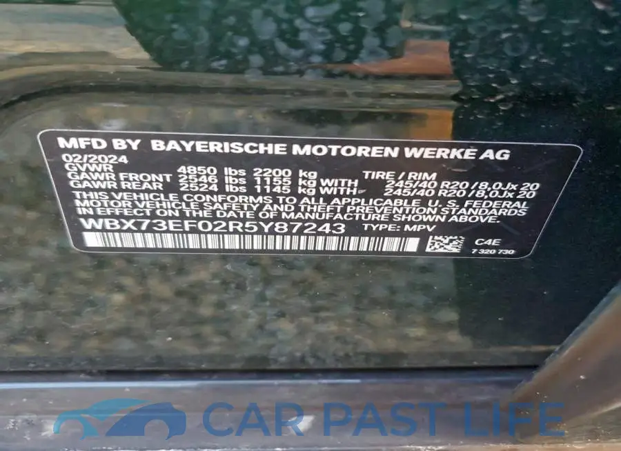 WBX73EF02R5Y87243# 13