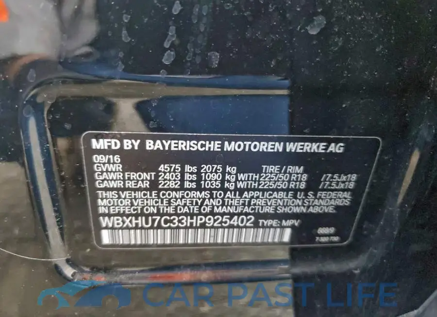 WBXHU7C33HP925402# 12