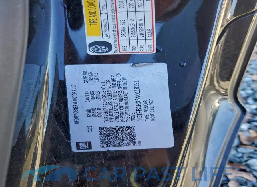 1G1FB1RX8N0118131# 12