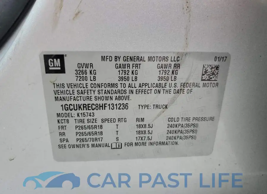 1GCUKREC8HF131236# 12