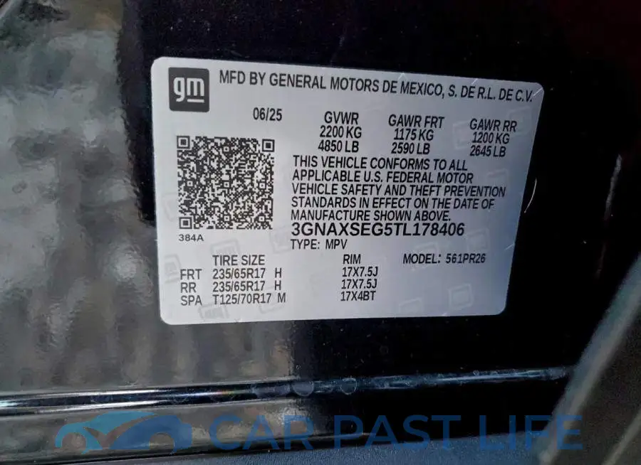 3GNAXSEG5TL178406# 13
