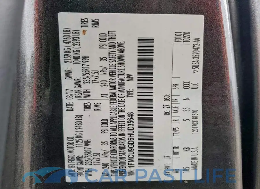 1FMCU9GD6HUD35648# 13