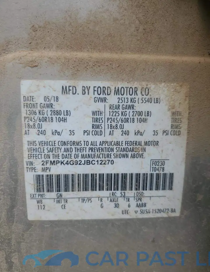 2FMPK4G92JBC12270# 13