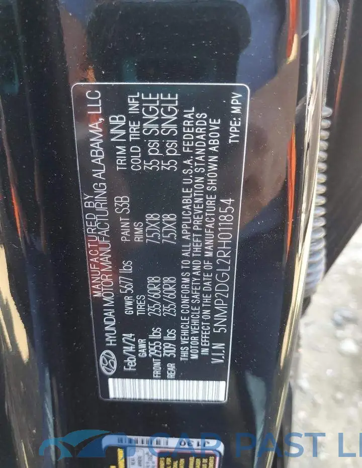 5NMP2DGL2RH011854# 13