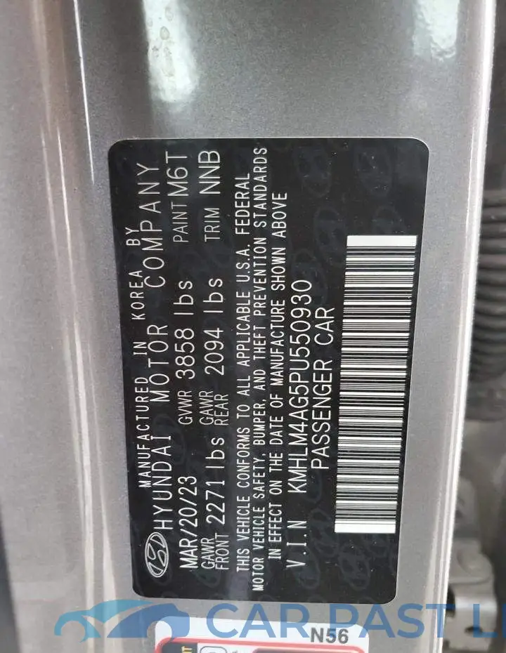 KMHLM4AG5PU550930# 12