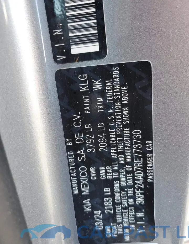 3KPF24AD7RE773730# 12