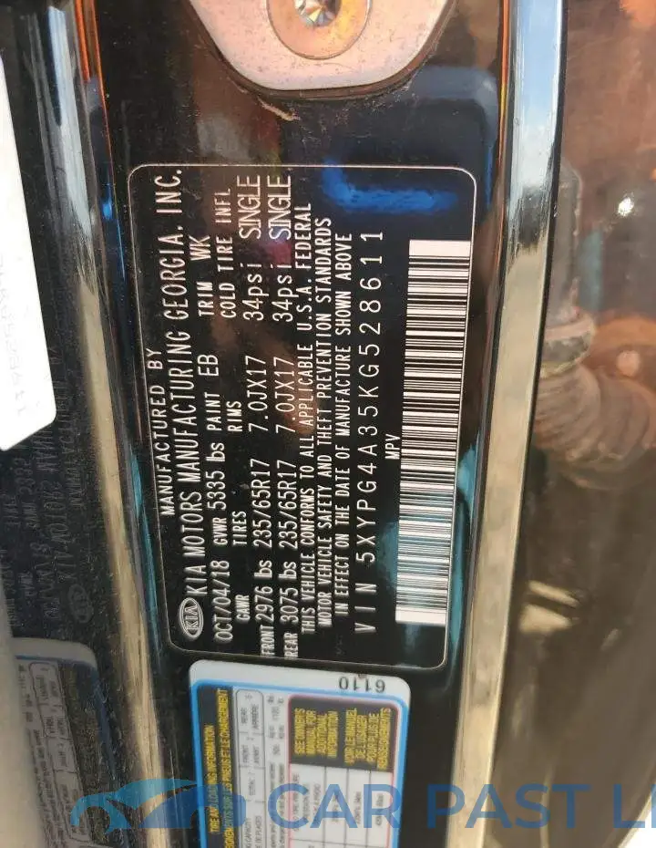 5XYPG4A35KG528611# 14