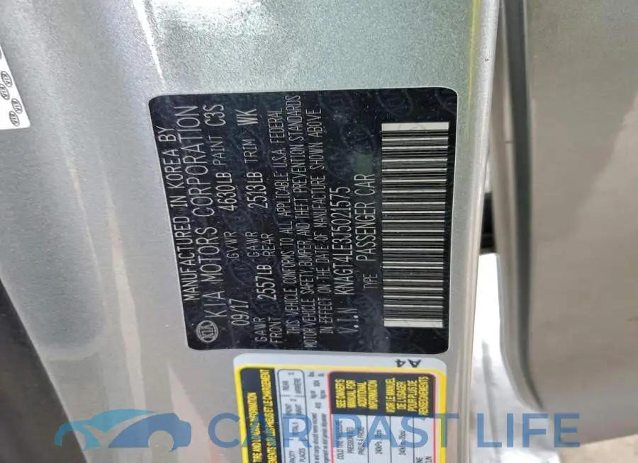 KNAGT4LE3J5021575# 13