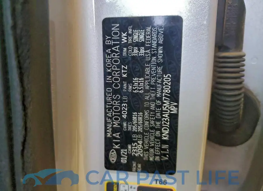 KNDJ23AU5M7780205# 13
