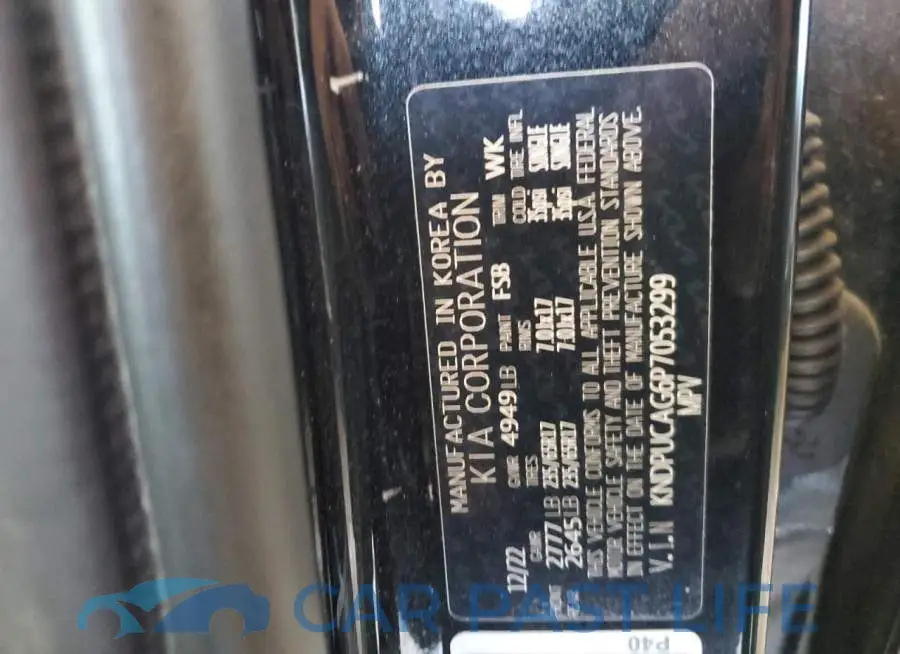 KNDPUCAG6P7053299# 14