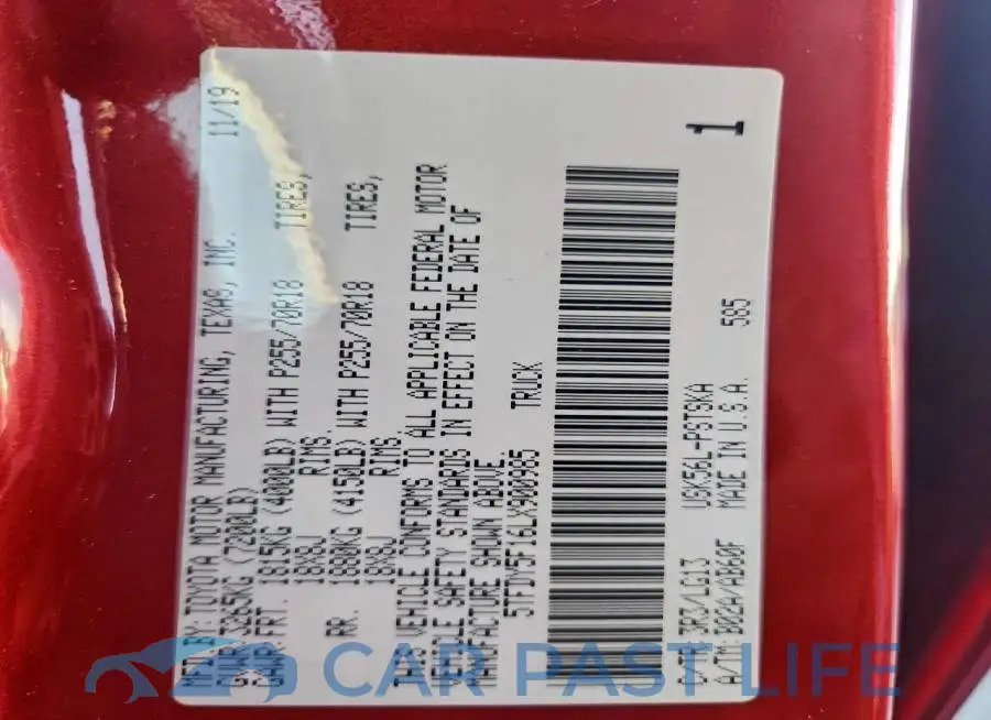 5TFDY5F16LX900985# 12