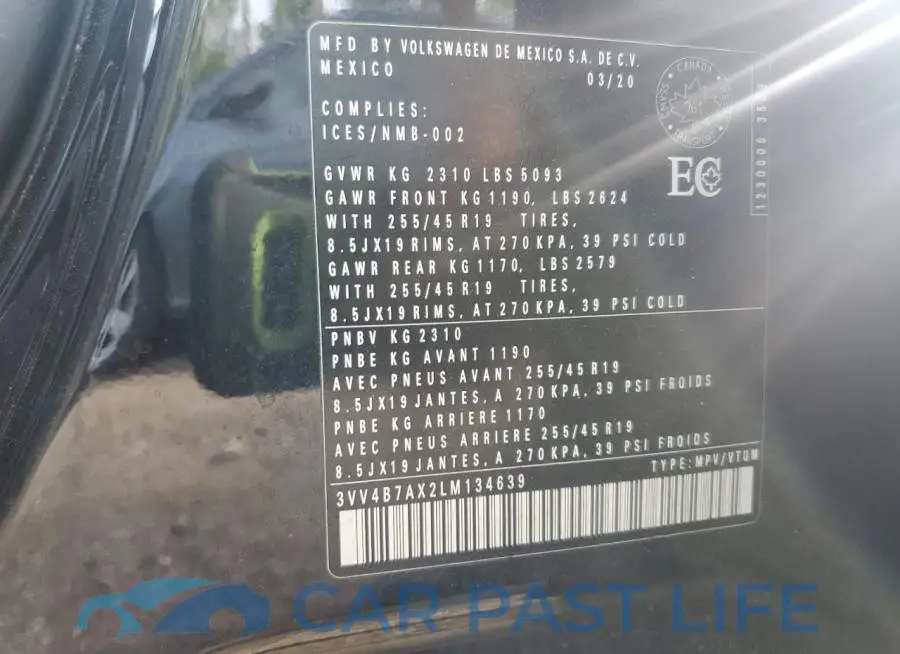 3VV4B7AX2LM134639# 13
