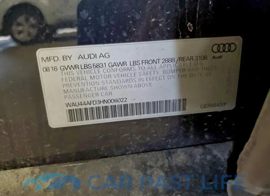 WAU44AFD3HN006022# 12