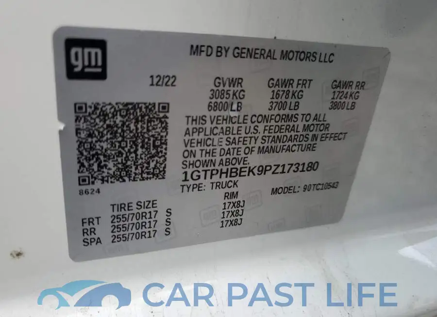 1GTPHBEK9PZ173180# 12