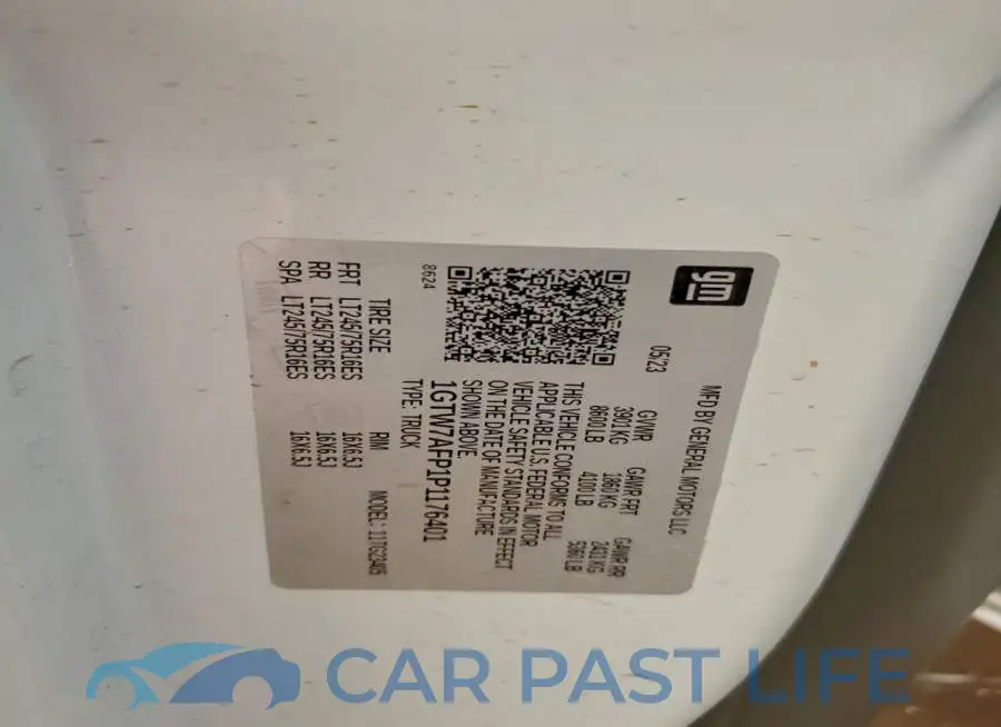 1GTW7AFP1P1176401# 13